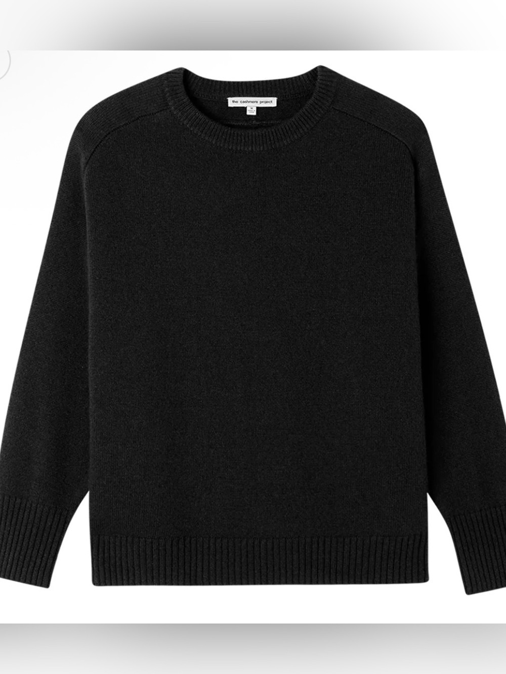 The Cashmere Project drop shoulder crew black NWT